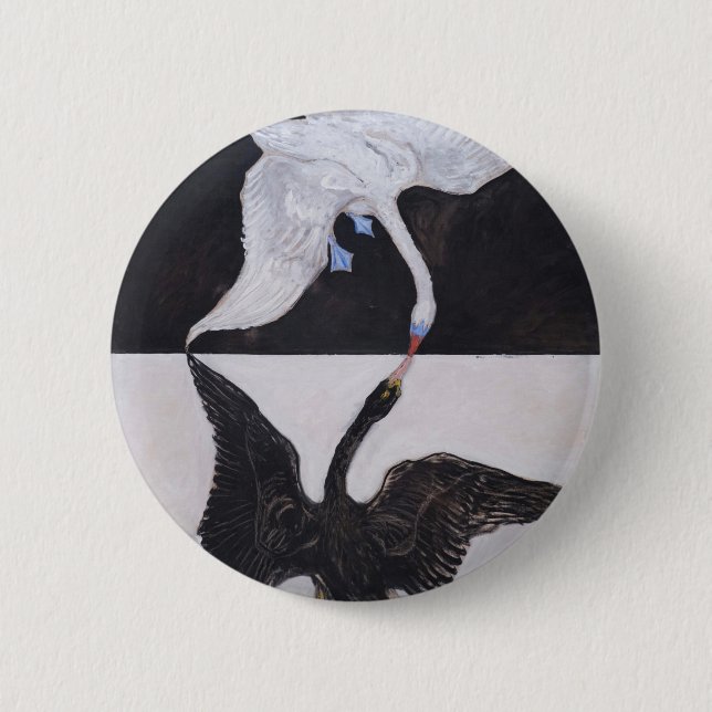 Badge Rond 5 Cm Hilma af Klint Groupe IX SUW Le Cygne (Devant)