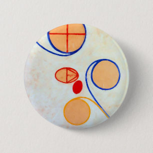 Badge Rond 5 Cm Hilma af Klint Seven Pointed Star II