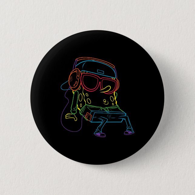 Badge Rond 5 Cm Hip hop des carrés (Devant)