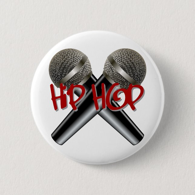 Badge Rond 5 Cm Hip hop - le coup sec et dur DJ de mètre-bougie (Devant)