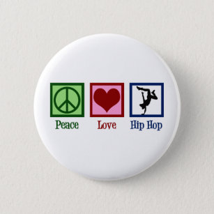 Badge Rond 5 Cm Hip hop Peace Love