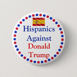Badge Rond 5 Cm Hipanique contre Donald Trump Button