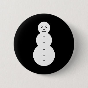 Badge Rond 5 Cm Hiphop Angry Snowman Noël