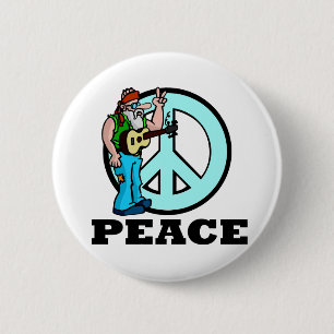 Badge Rond 5 Cm Hippie de la paix