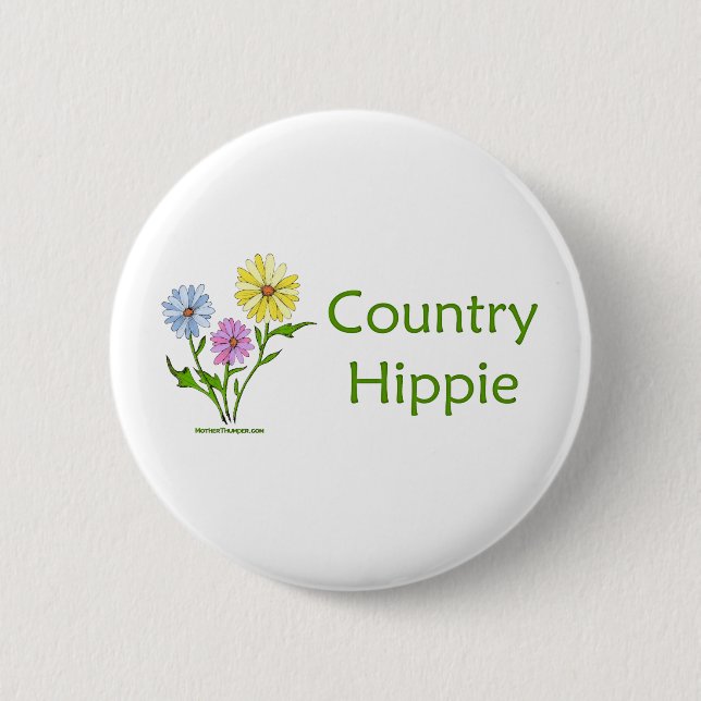 Badge Rond 5 Cm Hippie de pays (Devant)
