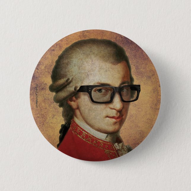 Badge Rond 5 Cm Hippie Mozart (Devant)