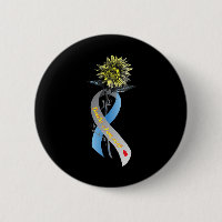 Hippie Tournesol Gris Bleu Ruban Type 1 Diabète