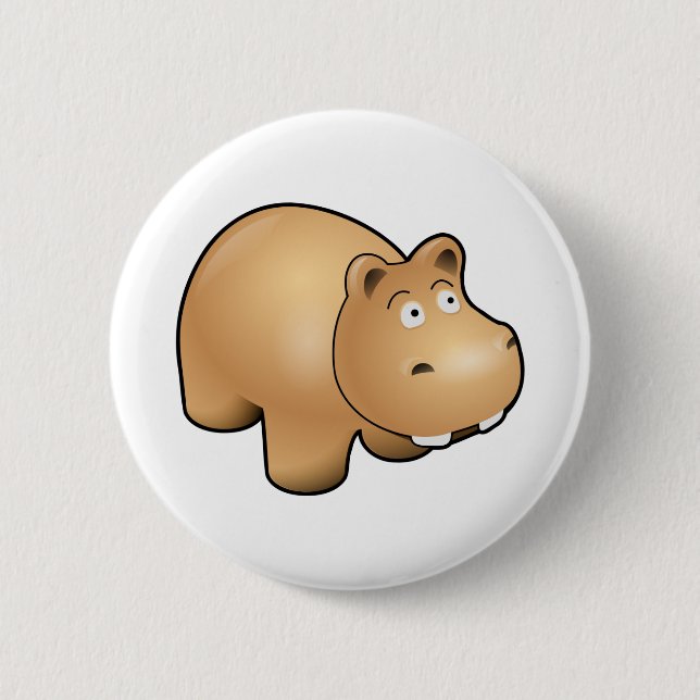 Badge Rond 5 Cm Hippo (Devant)