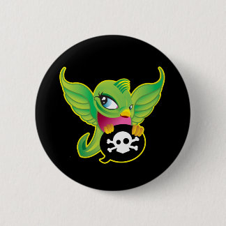 Badge Rond 5 Cm Hirondelle verte