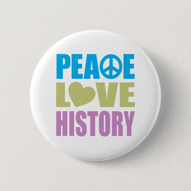 Badge Rond 5 Cm Histoire d'amour de paix (Devant)