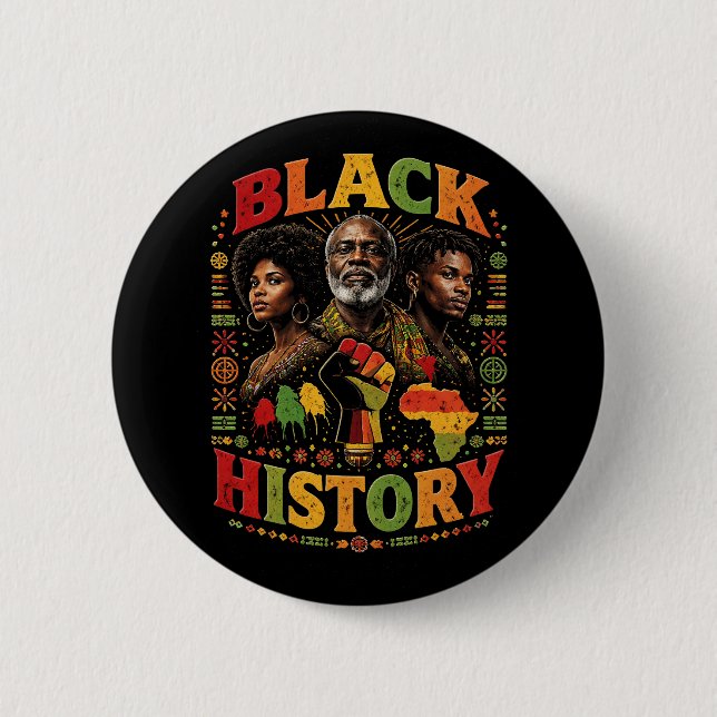 Badge Rond 5 Cm Histoire des Noirs (Devant)