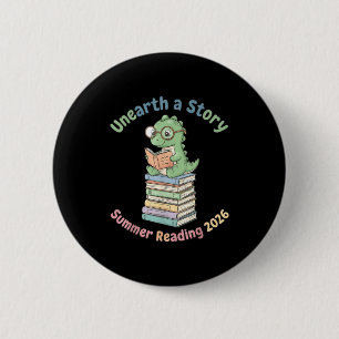 Badge Rond 5 Cm Histoire déterrée Graphisme de lecture estivale 20