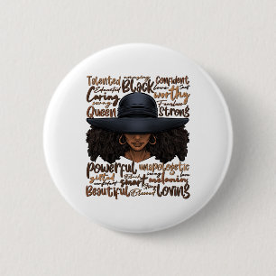 Badge Rond 5 Cm Histoire noire africaine Dames afro-américaines Ju
