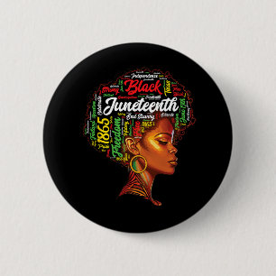 Badge Rond 5 Cm Histoire noire Afro Queen Melanin Word Art Femmes