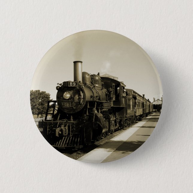 Badge Rond 5 Cm Historic Railroad (Devant)