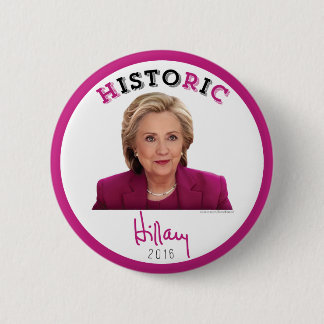 Badge Rond 5 Cm Historique - Hillary Clinton 2016 pour le