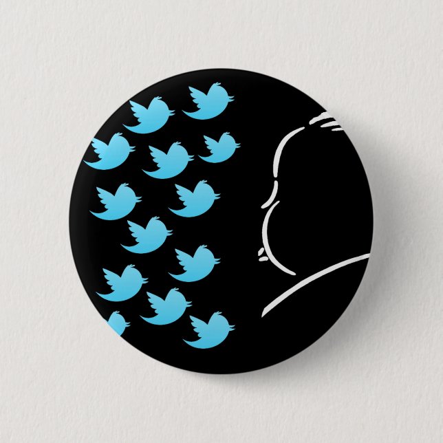 Badge Rond 5 Cm Hitch and Tweets (Devant)