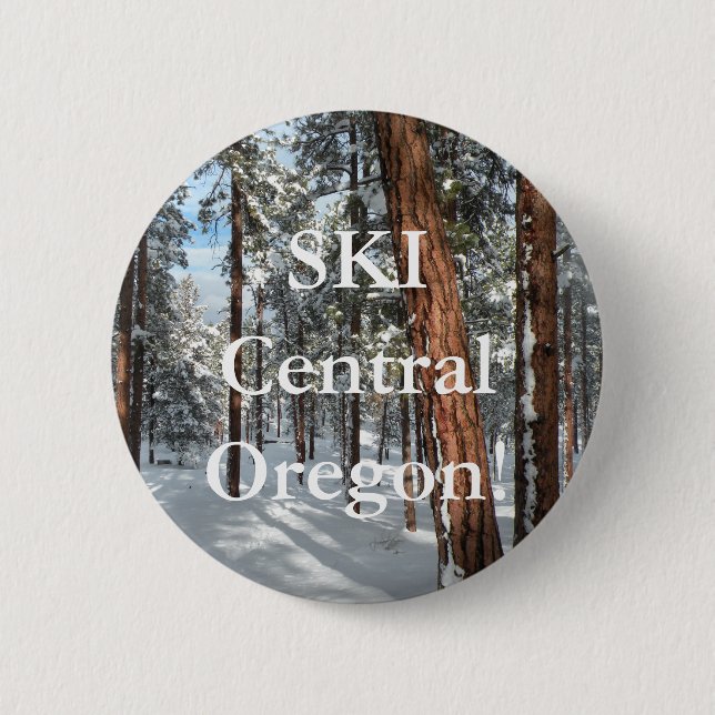 Badge Rond 5 Cm Hiver Ponderosa (Devant)