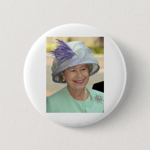 Badge Rond 5 Cm HM Queen Elizabeth II Platinum Jubilee