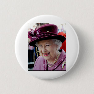 Badge Rond 5 Cm HM Queen Elizabeth II Windsor 2012 Doctorat profes
