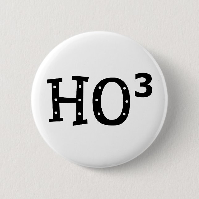 Badge Rond 5 Cm Ho à la 3ème puissance (Devant)