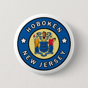 Badge Rond 5 Cm Hoboken New Jersey