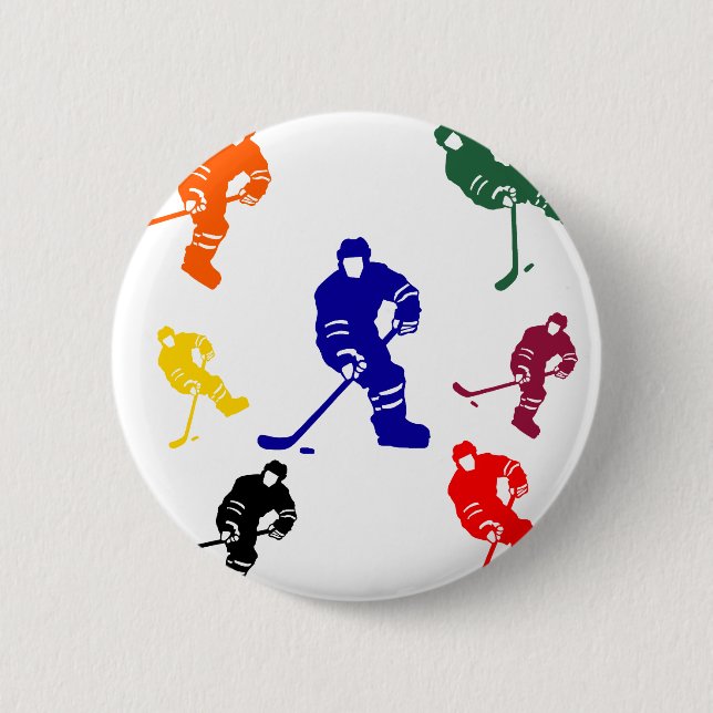 BADGE ROND 5 CM HOCKEY (Devant)