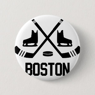 Badge Rond 5 Cm Hockey de Boston