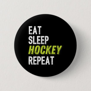 Badge Rond 5 Cm Hockey pour les garçons Joueur de hockey sur glace