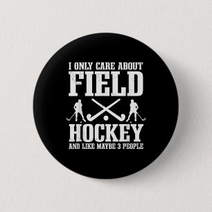 Badge Rond 5 Cm Hockey sur gazon Introverti Joueur Gardien de but