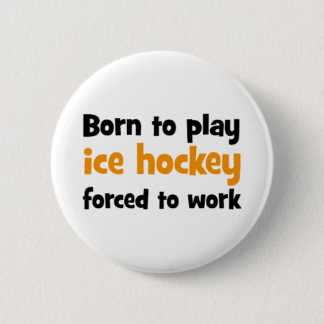Badge Rond 5 Cm hockey sur glace (Devant)