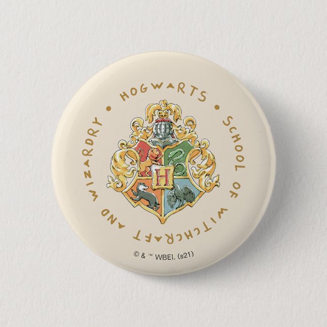 Badge Rond 5 Cm HOGWARTS™ School of Witchcraft et Wizardry (Devant)