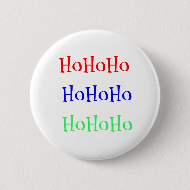 Badge Rond 5 Cm HoHoHo, (Devant)