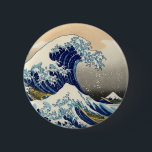 Badge Rond 5 Cm Hokusai le grand bouton de vague<br><div class="desc">Hokusai le grand bouton de vague. Copie japonaise de bois de graveur à partir de 1830-1833. Une des illustrations japonaises les plus célèbres dans le monde, vague de Hokusai la grande outre de Kanagawa est la première entrée dans ses trente-six vues du mont Fuji. La montagne elle-même peut être vue...</div>