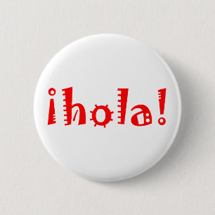 Badge Rond 5 Cm Hola