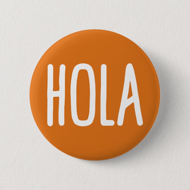 Badge Rond 5 Cm Hola. (Devant)
