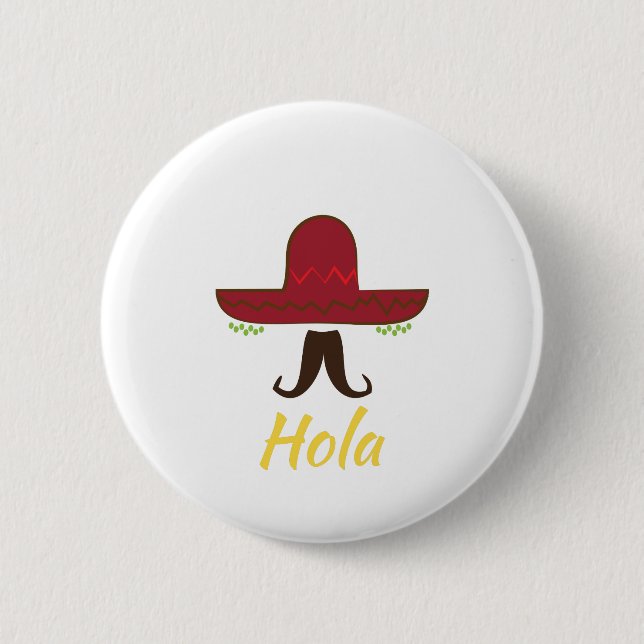 Badge Rond 5 Cm Hola (Devant)