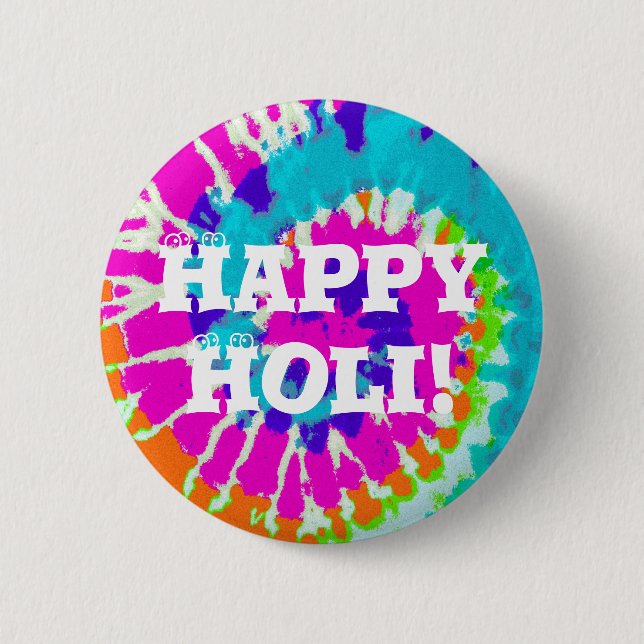 Badge Rond 5 Cm holiES - Power Spiral Batik Style (Devant)