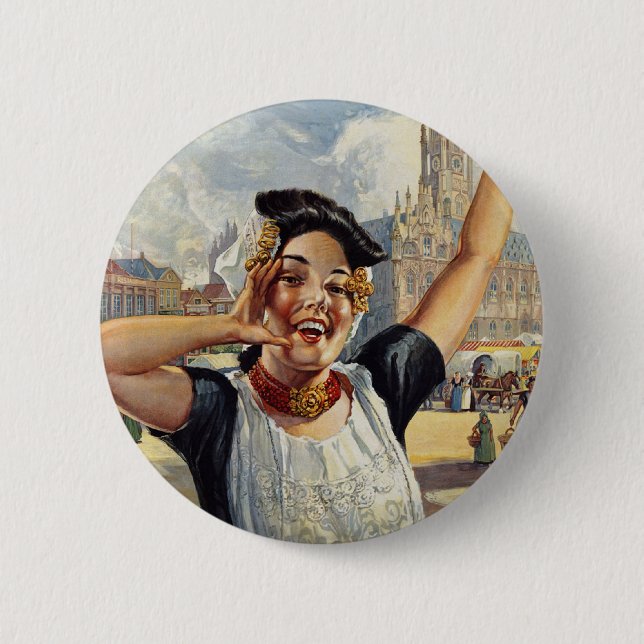 Badge Rond 5 Cm Hollande (Devant)