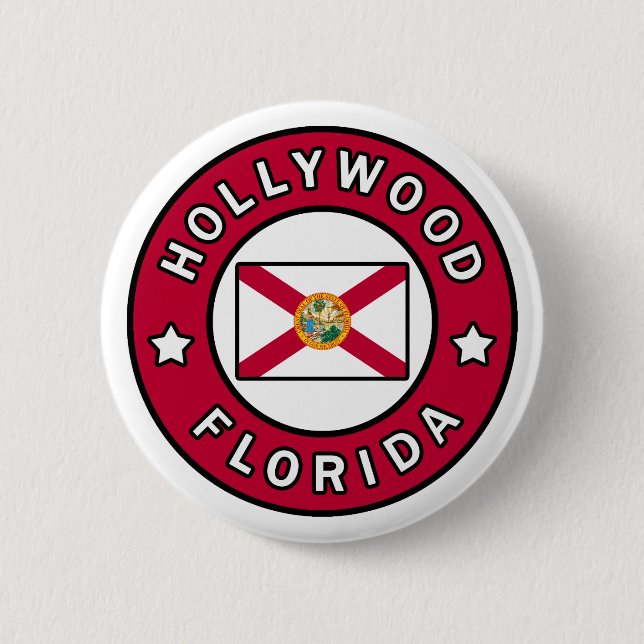 Badge Rond 5 Cm Hollywood Floride (Devant)