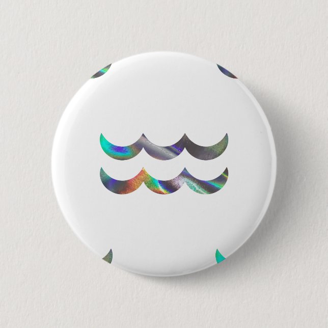 Badge Rond 5 Cm hologramme Aquarius (Devant)