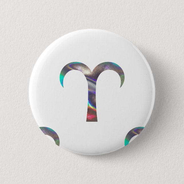 Badge Rond 5 Cm hologramme Aries (Devant)