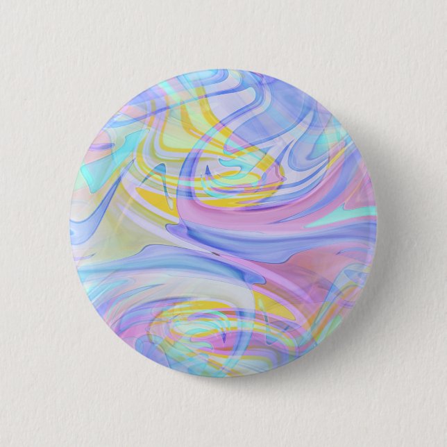 Badge Rond 5 Cm hologramme pastel (Devant)