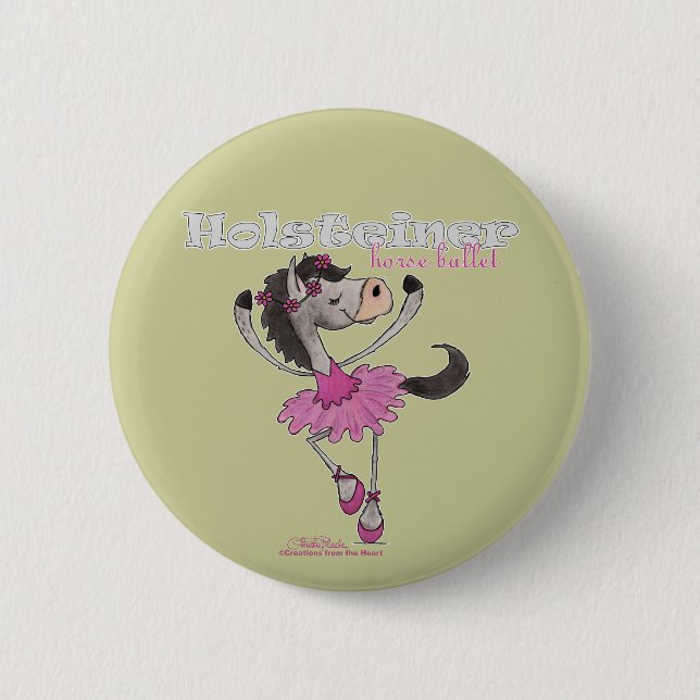 Badge Rond 5 Cm Holsteiner Horse Ballet (Devant)