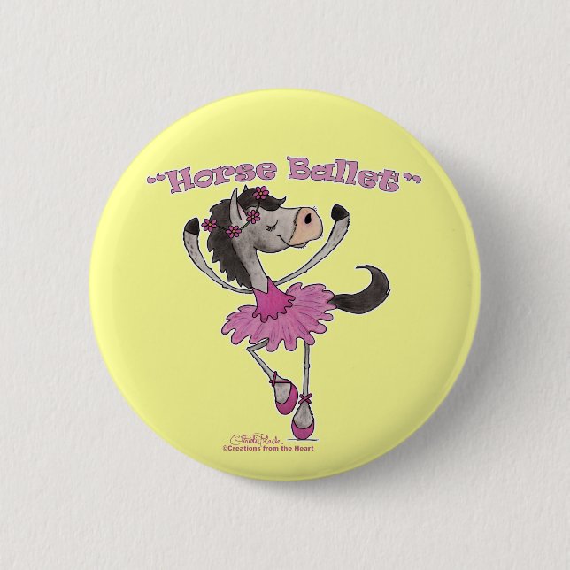 Badge Rond 5 Cm Holsteiner Horse Ballet (Devant)