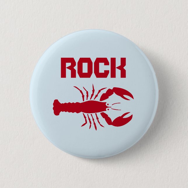 Badge Rond 5 Cm Homard de roche (Devant)