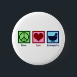 Badge Rond 5 Cm Homéopath Peace Love Homéopathie<br><div class="desc">Montrez votre soutien à l'homéopathie ou à la médecine alternative avec ce cadeau mignon pour un médecin homéopathique ou naturopathique de naturopathie. Médecine holistique ou guérisseur présent. Peace Love Homeopathy.</div>
