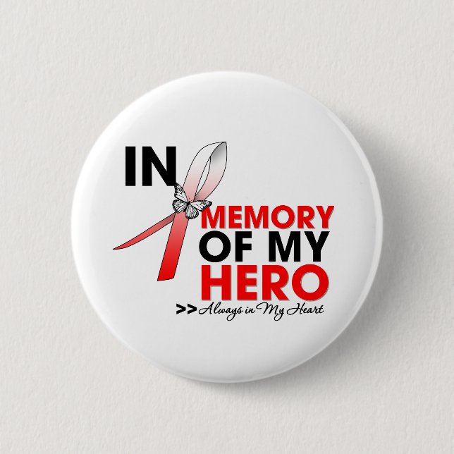 Badge Rond 5 Cm Hommage de MDS en mémoire de mon héros (Devant)