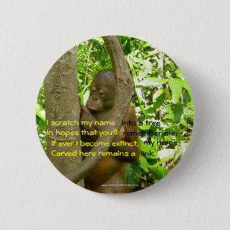 Badge Rond 5 Cm Hommage d'orang-outan