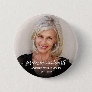 Badge Rond 5 Cm Hommage Mémorial Photo En Souvenir Affectueux 